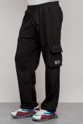 Купить Широкие спортивные брюки трикотажные мужские черного цвета 12910Ch, фото 20