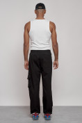 Купить Широкие спортивные брюки трикотажные мужские черного цвета 12910Ch, фото 7