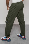 Купить Широкие спортивные брюки трикотажные мужские цвета хаки 12910Kh, фото 20