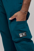 Купить Широкие спортивные брюки трикотажные мужские синего цвета 12910S, фото 14