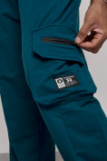 Купить Широкие спортивные брюки трикотажные мужские синего цвета 12910S, фото 15