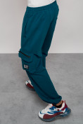 Купить Широкие спортивные брюки трикотажные мужские синего цвета 12910S, фото 24