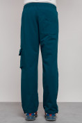 Купить Широкие спортивные брюки трикотажные мужские синего цвета 12910S, фото 8
