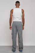 Купить Широкие спортивные брюки трикотажные мужские серого цвета 12910Sr, фото 10