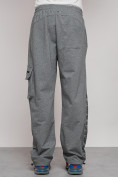 Купить Широкие спортивные брюки трикотажные мужские серого цвета 12910Sr, фото 23