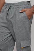 Купить Брюки джоггеры спортивны мужские серого цвета 12918Sr, фото 14