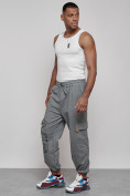 Купить Брюки джоггеры спортивны мужские серого цвета 12918Sr, фото 7