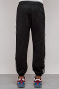 Купить Спортивные мужские джоггеры из бархатного трикотажа черного цвета 12925Ch, фото 7
