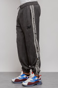 Купить Спортивные мужские джоггеры из бархатного трикотажа серого цвета 12925Sr, фото 7
