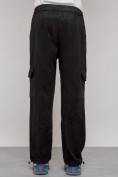 Купить Спортивные мужские штаны из бархатного трикотажа черного цвета 12929Ch, фото 13
