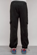 Купить Спортивные мужские штаны из бархатного трикотажа черного цвета 12929Ch, фото 20