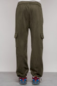 Купить Спортивные мужские штаны из бархатного трикотажа цвета хаки 12929Kh, фото 23