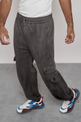 Купить Спортивные мужские штаны из бархатного трикотажа серого цвета 12929Sr, фото 15