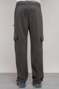 Купить Спортивные мужские штаны из бархатного трикотажа серого цвета 12929Sr, фото 28