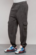 Купить Спортивные мужские штаны из бархатного трикотажа серого цвета 12929Sr, фото 30