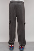 Купить Спортивные мужские штаны из бархатного трикотажа серого цвета 12929Sr, фото 31