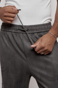 Купить Спортивные мужские штаны из бархатного трикотажа серого цвета 12929Sr, фото 7