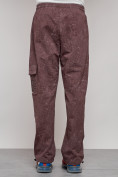 Купить Широкие спортивные брюки трикотажные мужские коричневого цвета 12932K, фото 13