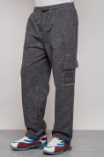 Купить Широкие спортивные брюки трикотажные мужские серого цвета 12932Sr, фото 10