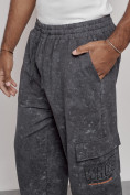 Купить Широкие спортивные брюки трикотажные мужские серого цвета 12932Sr, фото 13