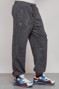 Купить Широкие спортивные брюки трикотажные мужские серого цвета 12932Sr, фото 6