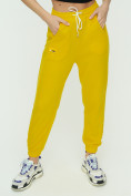 Купить Штаны джоггеры женские желтого цвета 1302J, фото 10