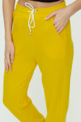Купить Штаны джоггеры женские желтого цвета 1302J, фото 12