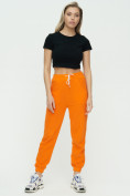 Купить Штаны джоггеры женские оранжевого цвета 1302O, фото 3