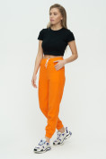 Купить Штаны джоггеры женские оранжевого цвета 1302O, фото 5