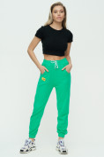 Купить Штаны джоггеры женские зеленого цвета 1302Z, фото 2
