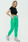 Купить Штаны джоггеры женские зеленого цвета 1302Z, фото 4