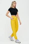 Купить Спортивные брюки женские желтого цвета 1306J, фото 3