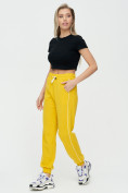 Купить Спортивные брюки женские желтого цвета 1306J, фото 4