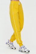Купить Спортивные брюки женские желтого цвета 1306J, фото 9