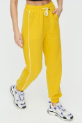 Купить Спортивные брюки женские желтого цвета 1306J, фото 13