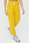 Купить Спортивные брюки женские желтого цвета 1306J, фото 14