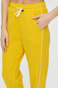 Купить Спортивные брюки женские желтого цвета 1306J, фото 16