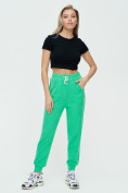Купить Спортивные брюки женские зеленого цвета 1306Z, фото 2