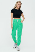 Купить Спортивные брюки женские зеленого цвета 1306Z, фото 3
