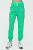 Купить Спортивные брюки женские зеленого цвета 1306Z