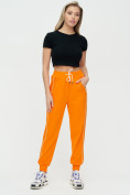 Купить Спортивные брюки женские оранжевого цвета 1306O