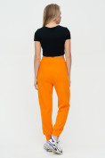 Купить Спортивные брюки женские оранжевого цвета 1306O, фото 5