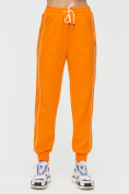 Купить Спортивные брюки женские оранжевого цвета 1306O, фото 6