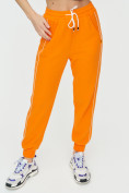 Купить Спортивные брюки женские оранжевого цвета 1306O, фото 10
