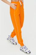 Купить Спортивные брюки женские оранжевого цвета 1306O, фото 11