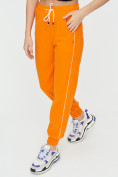 Купить Спортивные брюки женские оранжевого цвета 1306O, фото 12