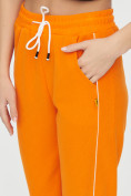 Купить Спортивные брюки женские оранжевого цвета 1306O, фото 14