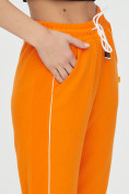 Купить Спортивные брюки женские оранжевого цвета 1306O, фото 15