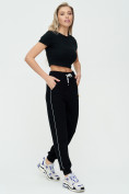 Купить Спортивные брюки женские черного цвета 1306Ch, фото 4