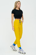 Купить Спортивные брюки женские желтого цвета 1307J, фото 3
